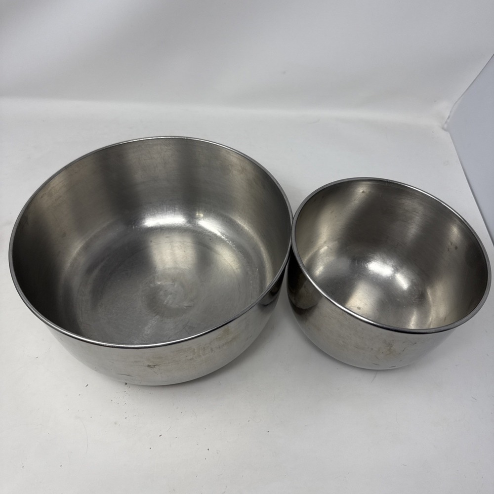 Sunbeam Mixmaster Stand Mixer Replacement Stainless Steel Bowls 9 & 6 In Bowl